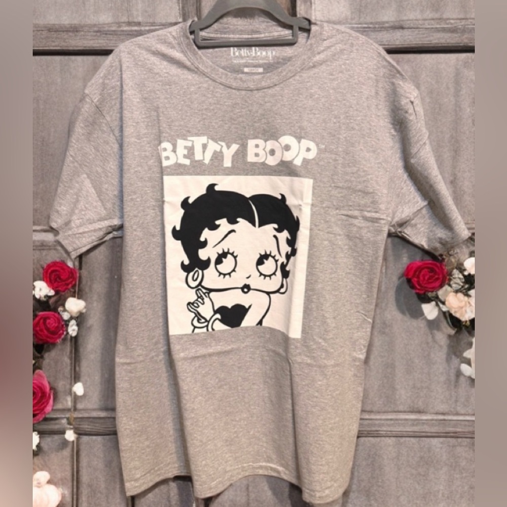 NEW Betty Boop Heather Gray T-Shirt size Large